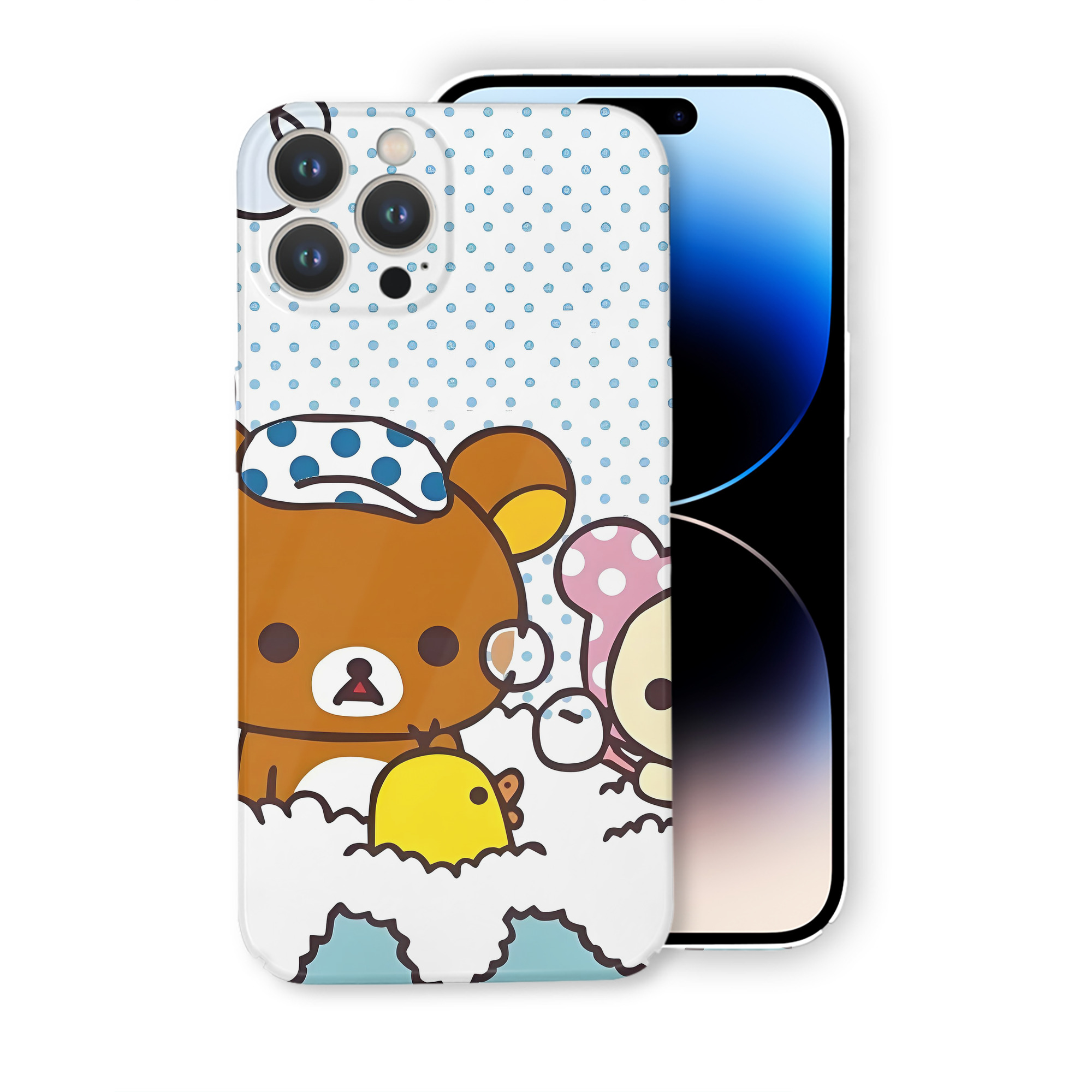 （画像用） リラックマ リラックマ キイロイトリ Rilakkuma Korilakkuma Kiiroitori 【iPhone 14シリーズ対応】ハードケース